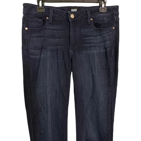 Paige Manhattan Bootcut Jeans Mirabelle Wash Dark Denim Women’s 31 Made USA - Picture 2 of 9